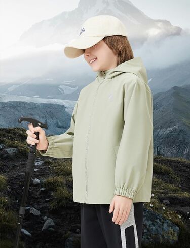 Kids Rain Jacket Lightweight Waterproof Rain Coats Outerwear with Hood for Boys Girls Size 4-15 in Saudi Arabia