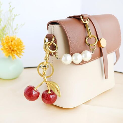 Cherry Keychain cherry Bag Charm Keychain Accessories Gifts for Women Purse Bag Charms Extender Chain for Handbags in Kuwait