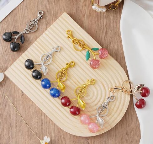 Cherry Keychain cherry Bag Charm Keychain Accessories Gifts for Women Purse Bag Charms Extender Chain for Handbags in Kuwait