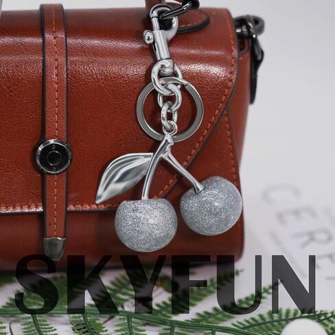 Cherry Keychain for Women Apple Strawberry Bag Charm Key Chain Accessories Gifts for Birthday Christmas in Saudi Arabia