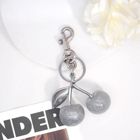 Cherry Keychain for Women Apple Strawberry Bag Charm Key Chain Accessories Gifts for Birthday Christmas in Saudi Arabia