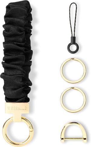 معصم سلسلة المفاتيح ، سلسلة مفاتيح ممتدة لمفاتيح السيارة مع حلقة D ، سوار معصم Scrunchie لطيف للنساء الرجال in Kuwait