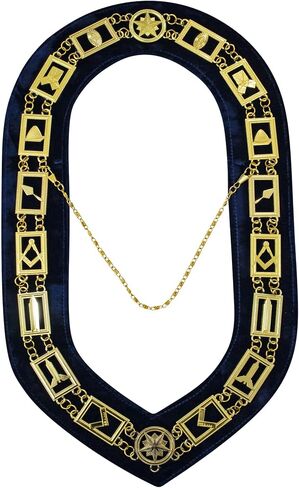 Premium Masonic Blue Lodge Working Tools Chain Collar, Freemasons Regalia in Saudi Arabia