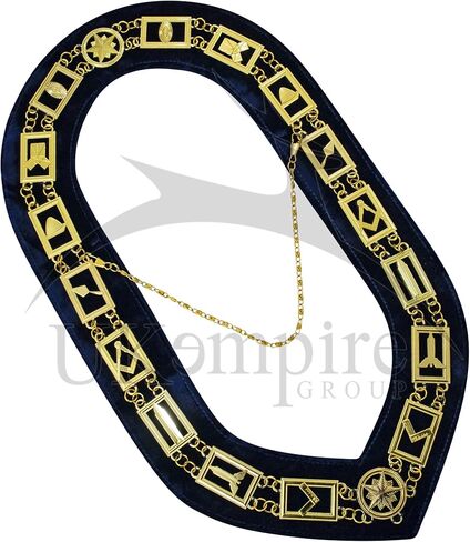 Premium Masonic Blue Lodge Working Tools Chain Collar, Freemasons Regalia in Saudi Arabia