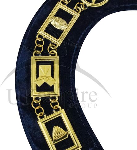 Premium Masonic Blue Lodge Working Tools Chain Collar, Freemasons Regalia in Saudi Arabia