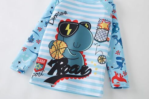 AIWUHE Toddler Boys Swimsuit Two Piece Rash Guard Shirt + Trunks Set Long Sleeve Swim Set Sunsuit Swimwear Bathing Suit 2-7Y in Saudi Arabia