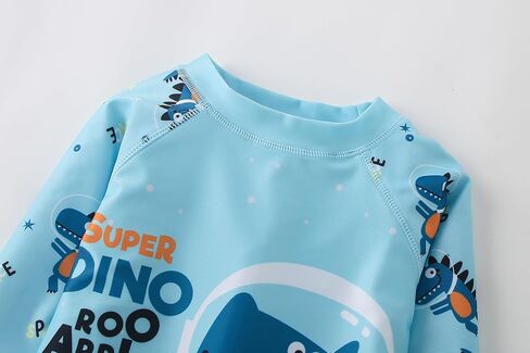 AIWUHE Toddler Boys Swimsuit Two Piece Rash Guard Shirt + Trunks Set Long Sleeve Swim Set Sunsuit Swimwear Bathing Suit 2-7Y in Saudi Arabia