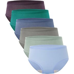Womens Underwear Breathable Mesh Moisture-Wicking Briefs, Keeps You Cool, Soft & Lightweight Ladies Panties, 6-Pack