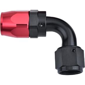 EVIL ENERGY 6AN Hose End Fitting 90 Degree Swivel for CPE Braided Hose Black&Red