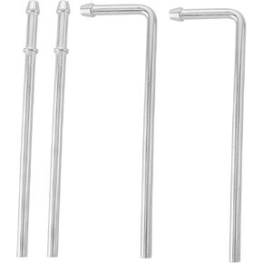 4 Pcs Exhaust Hanger Weld On ，2 Pcs 90 Degree Bent 9.5" Long ，2 Pcs Straight 9.7" Long ，Universal Exhaust Hanger Rods
