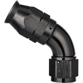 EVIL ENERGY 10AN 90 Degree PTFE One Piece Full Flow End Hose Fitting Aluminum Black