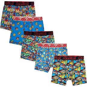Super Mario Brothers 5-Pack of Boys' Character Boxer Briefs