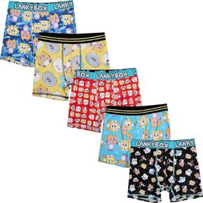 LankyBox All-Over Character Prints 5-Pack Boy's Boxer Briefs