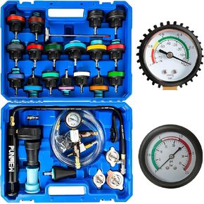 Coolant Pressure Tester & Vacuum Refill Kit 28pcs Universal Radiator Pressure Tester for Cooling System Radiator Leak Test & Refill