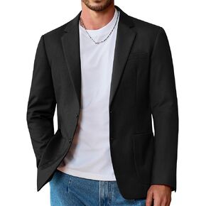 Vssjavun Mens Blazer Sport Coats Casual Lightweight Two Button Dinner Party Suit Jackets