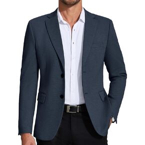 COOFANDY Men’s Casual Blazer Jacket Slim Fit Sport Coat Fashion Suit Blazer Navy Blue, M