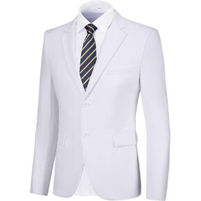 Men Blazer Sports Coat 2 Button Slim Fit Suit Jacket for Business Wedding Travel