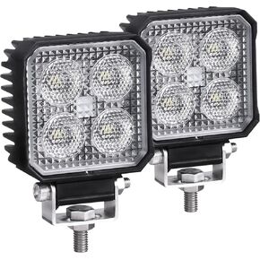 2.8 inch Led Truck Lights 48W Off Road Lights 5500LM 12V Flood Light Bar IP67 Waterproof Square for Truck Tractor Off Road ATV UTV Golf cart Boat Led Work Lights