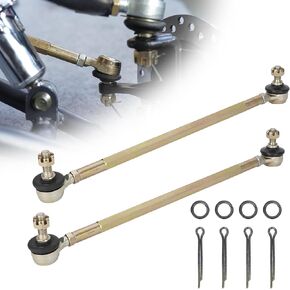 RUTU 300mm Tie Rod Kit, 2pcs Tie Rod End Assembly for Most of ATVs 50cc 70cc 90cc 110cc 125cc 150cc 200cc 250cc Go Kart Quads 4 Wheelers Motorcycle