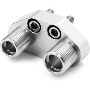 JTACCSD7B10 SD7B10 7176 محول ضاغط Sanden AC المناسب 6061-T6 سبيكة الألومنيوم المصقول نغمة الفضة ، تجهيزات موصل سريعة A/C