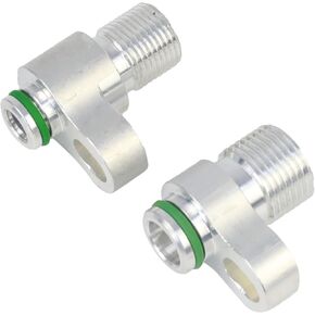 2pcs AC Compressor Adapter Fittings #8 and #10, R134a Adapter Fittings Connect Automotive Custom AC Lines Compressor Evaporator Condenser Radiator Fitting