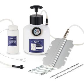 Orion Motor Tech Brake Bleeder Kit, 2.5L Pressure Brake Bleeder Set with 4.25"x6.75"Adapter, 2.6qt Manual Brake Fluid Extractor with 500mL Brake Bleeder Bottle Compatible with GMC Chrysler Dodge Jeep