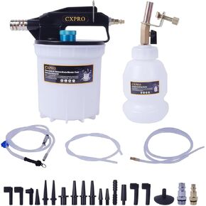 24PCS Brake Bleeder Kit, Vacuum Brake Bleeder Kit with 2L Brake Fluid Extractor and 1L Refilling Bottle, Pressure Clutch Bleeder Kit with 19 Adapters