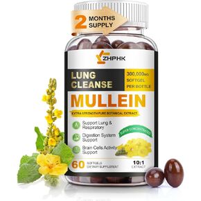 مستخلص أوراق Mullein للرئتين الناعمة ، وإزالة السموم من الرئة لتنظيف الرئة للمدخنين ، ودعم الرئة التنفسي والرئة ، والخضري ، وغير المعدلة وراثيًا ، ودعم الجهاز الهضمي المناعي ، و 60 يومًا ، و 60 يومًا.