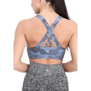 Running Girl Sports Bras for Women ، Square Neck Sports Bra High Support Yoga Bra Workout Top with Brinive in Bra