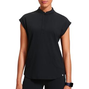 قمم فرك 4 اتجاهين للنساء - 2 جيوب من طوق الماندرين قميص تنحنح القمصان الطبي القمصان in Kuwait