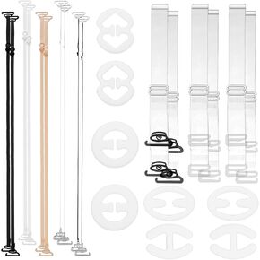 24 PCS أحزمة صدرية صافية واضحة الاستبدال غير المرئي أحزمة الكتف الكتف غير محمية حاملي حزام حمالة رفيعة