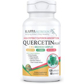 Quercetin Plus ، Quercetin 1،000mg ، Bromelain 500mg و Vitamin C 1000mg ، (120 Capsules) ، 3 في 1 من البيوفلافونويد ، يدعم المناعة ، القلب والأوعية الدموية والتنفس ، تخفيف الحساسية الموسمية.