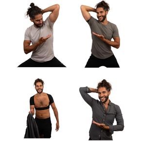 Sweatlimitpro Men Men's Generm Step-حماية الإبطية الراقية الحاصلة على براءة اختراع لمنع تسربات العرق الإبط.