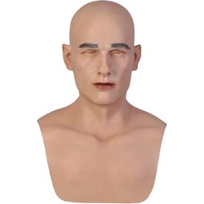 Bell Handmade Silicone Realistic Mask Handsome and Lifelike Face for Crossdressers Cosplay and Transgender