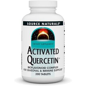Source Naturals Activated Quercetin - Plant-Derived Bioflavonoid Complex - Seasonal & Immune Defense - 100 Vegetarian FriendlyTablets