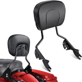 Benlari Passenger Sissy Bar Backrest, Detachable Rear Backrest Sissy Bar Fit for Harley Davidson Street Glide Road Glide Electra Glide Road King 2009-2024, Black