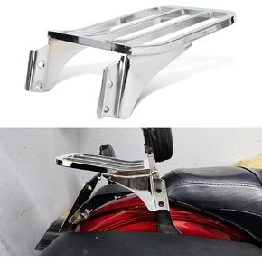 PSLER POSLER SISSY BAR BANCREST RACK RACK RACK RACK RACK لـ Sportster XL 883 1200 2004-2022 DYNA FLST FLSTC FXD FXDB 2006-UP-UP SOFTAIL 1984-2005