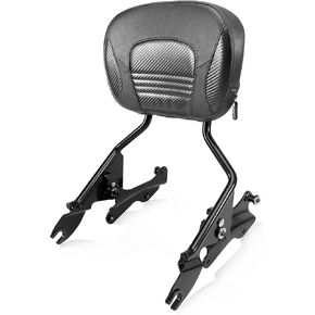 Detachable Sissy Bar Upright for Harley Touring 2009-2025, Rear Passenger Backrest Pad Compatible for Street Glide Road Glide FLHR FLHX FLHT FLTR Electra Glide Road King Ultra Limited CVO