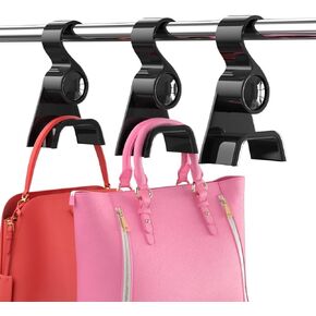 Purse Hanger for Closet 6Pcs New Luxury Acrylic Purse Bag Hanger Closet, Handbag Organizer Hooks for Hanging Bags & Purses, Protecting Bag Shape & Organizing Space (Clear)