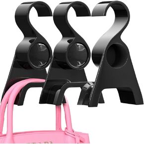 Purse Hanger for Closet 6 Pcs, Acrylic Purse Organizer Hooks, Handbags Hanging Holder for Bag Scarf Belt, Clear