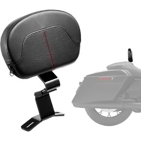 VEVOR Motorcycle Backrest Sissy Bar, Compatible With Harley-Davidson Touring Street Glide Road Glide Road King, 16 inch Height Detachable Passenger Backrest, For Motorcycles, Black