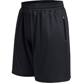 Basketball Gym Mens Shorts with Zipper Pockets - Quick Dry Lightweight Athletic Workout Running Casual Shorts for Men