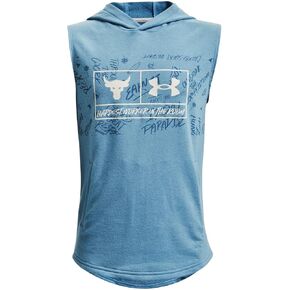 Under Armor Boys Project Rock Sleveless Terry Hoodie