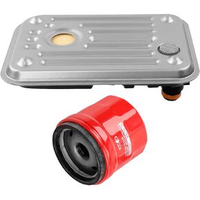 Transmission Filter Kit – Internal Shallow & Spin-On Filter,Compatible with Allison 1000 2000 Series,Fit for 6.6L Duramax Diesel 2001-2010 Chevy Silverado/GMC Sierra 2500HD Replaces 29539579 29537965