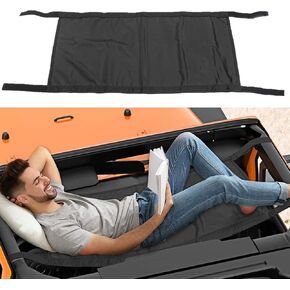 for Jeep Sunshade Hammock Roof Top - Fit for Jeep Wrangler YJ/TJ/JK/JL (1987-2024) & Gladiator JT, 2-Door & 4-Door Mesh Shade Cover UV Protection & Quick-Install Design Black