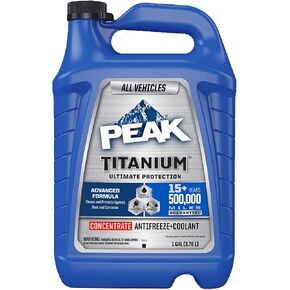 PEAK Titanium Antifreeze/Coolant for All Vehicles, Yellow, 1 Gal, Concentrate