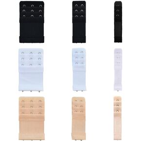 Bra Extenders (Pack of 9) Bra Extenders 3 Hooks, Bra Extender 2 Hook /1 Hook, Soft Stretchy Comfortable Bra Extension Plus Size