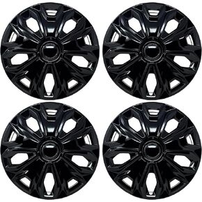 استبدال HubCap لـ Ford Transit 150 و 250 و 350: 2015-2024 ، غطاء عجلة 16 بوصة (Gloss Black ، 4 قطع)