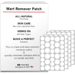 WABRINY Wart Remover Patches, Fast & Easy Operate Hydrocolloid Gel Waterproof Invisible Sticker, Skin Care Removal Patches for All Skin Types(144pcs)-4w11