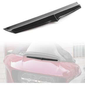 Motorcycle Front Fairing Air Flow Vent Accent Trim for Road Glide, Black Batwing Windshield Fairing Vent Accent Adhesive Trim Plate for Harley Road Glide 2014-2023 Accessories